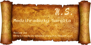 Medzihradszky Sarolta névjegykártya