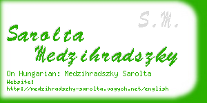 sarolta medzihradszky business card